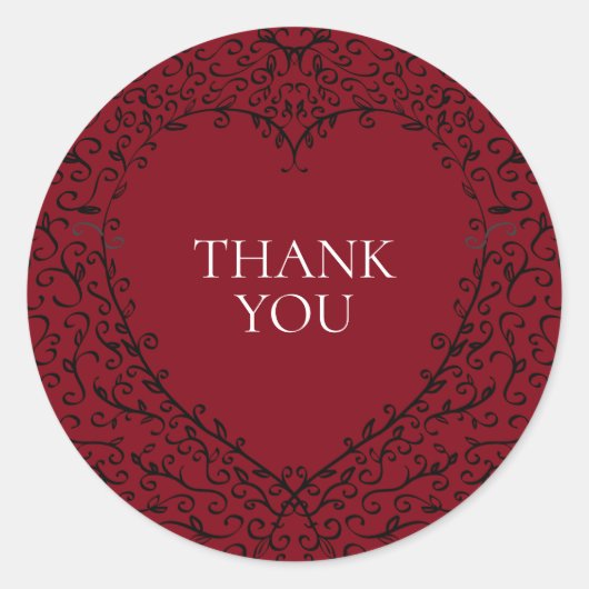 Rood- en zwarte-hartritme-weddenschappen ronde sticker (Voorkant)