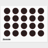 Rood- en zwarte-hartritme-weddenschappen ronde sticker (Vel)