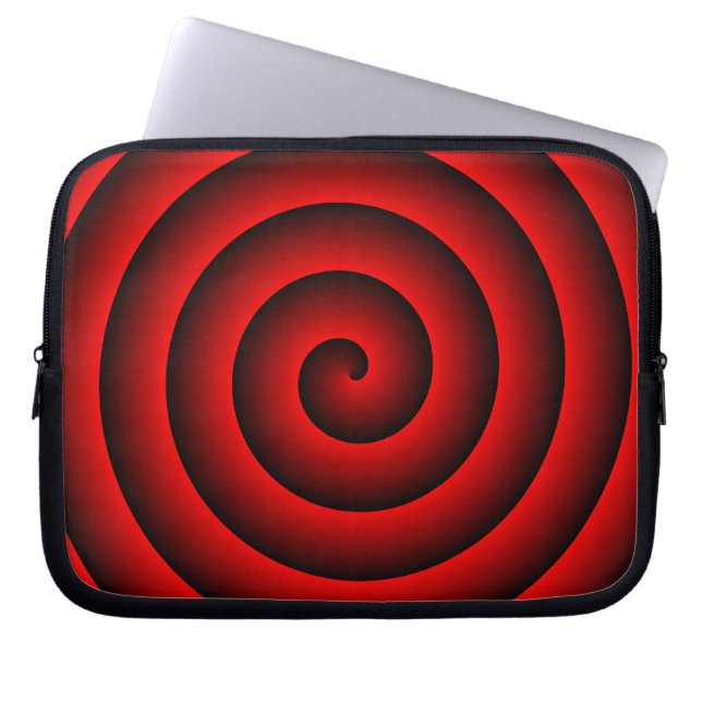 Rood- en zwarte hoes voor hypnotische laptops (Voorkant)