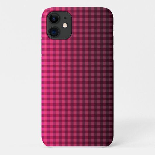 Rood- en zwarte ingecheckte patroongradiënt Case-Mate iPhone case (Achterkant)