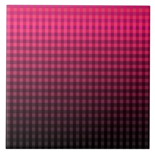 Rood- en zwarte ingecheckte patroongradiënt tegeltje (Voorkant)