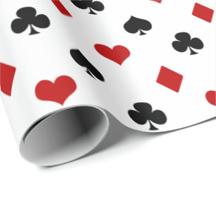 Rood- en zwarte-kaarteenheden   Achtergrondkleur Cadeaupapier