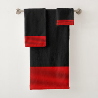 Rood- en zwarte kerst bad handdoek