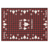 Rood- en zwarte kerstbomen met snowflake tafelkleed (Voorkant (Horizontaal))