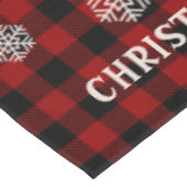 Rood- en zwarte kerstbomen met snowflake tafelkleed (Gekanteld)