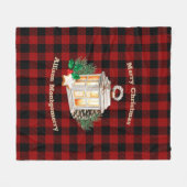 Rood- en zwarte kerstlantaarn fleece deken (Voorkant (Horizontaal))