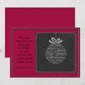 Rood- en zwarte kerstnamen over de hele wereld feestdagenkaart (Voorkant / Achterkant)