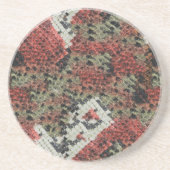 Rood- en zwarte koraalslang zandsteen onderzetter (Voorkant)