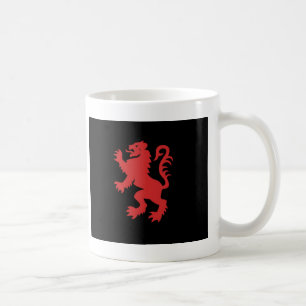 Rood- en zwarte leeuwen koffiemok