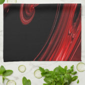 Rood- en zwarte "Nebula"-Pop Theedoek (Gevouwen)