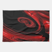 Rood- en zwarte "Nebula"-Pop Theedoek (Horizontaal)