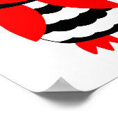 Rood- en zwarte ooiland poster (Hoek)