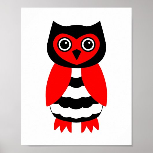 Rood- en zwarte ooiland poster (Voorkant)