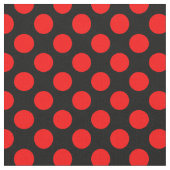 Rood- en zwarte pokadot stof (Close Up)