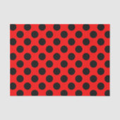 Rood- en zwarte pooldots tissuepapier (Voorkant)