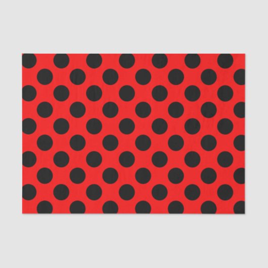 Rood- en zwarte pooldots tissuepapier (Voorkant)