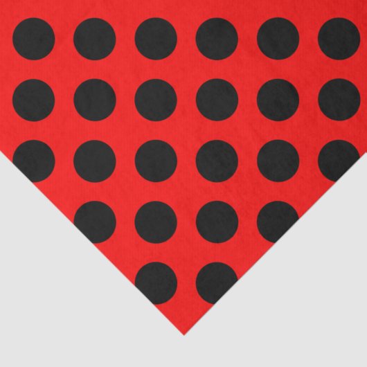 Rood- en zwarte pooldots tissuepapier (Detail)
