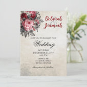 Rood- en zwarte Rozen Kaart (Staand voorkant)