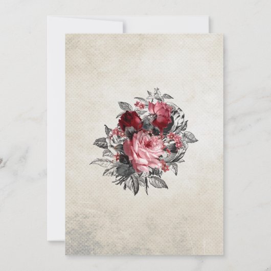 Rood- en zwarte Rozen Kaart (Achterkant)