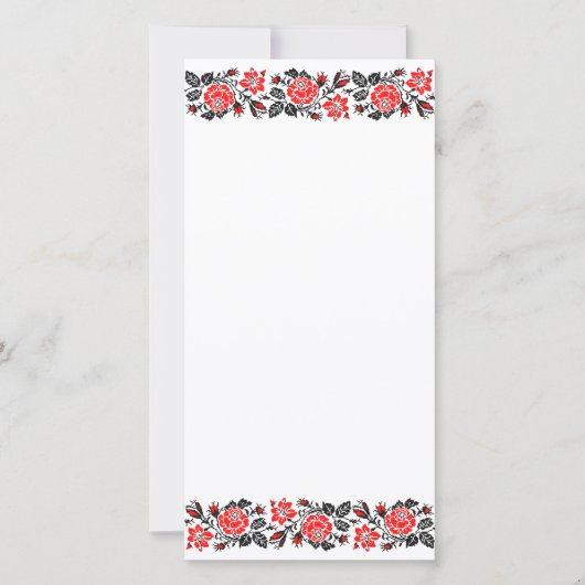 Rood en Zwarte Rozen Kruissteekpatroon (Voorkant)