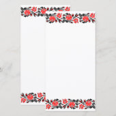 Rood en Zwarte Rozen Kruissteekpatroon (Voorkant / Achterkant)