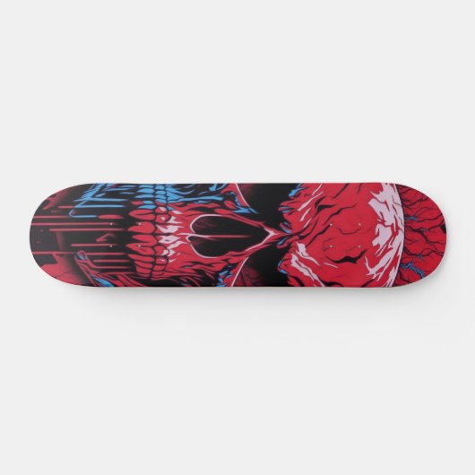 Rood- en zwarte schedel - Numb-schedelontwerp Persoonlijk Skateboard (Horizontaal)