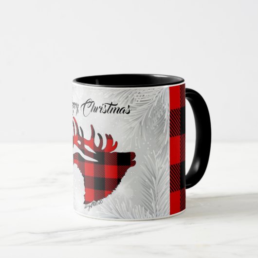 Rood- en zwarte schil Elk Mok (Voorkant rechts)