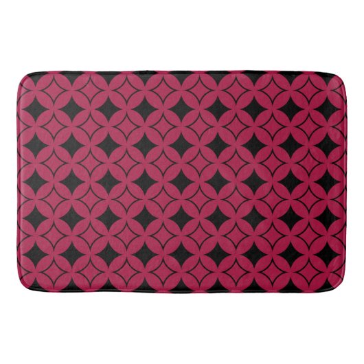 Rood- en zwarte schild badmat (Voorkant)