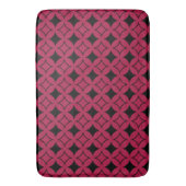 Rood- en zwarte schild badmat (Voorkant Verticaal)