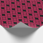 Rood- en zwarte schild cadeaupapier (Hoek)