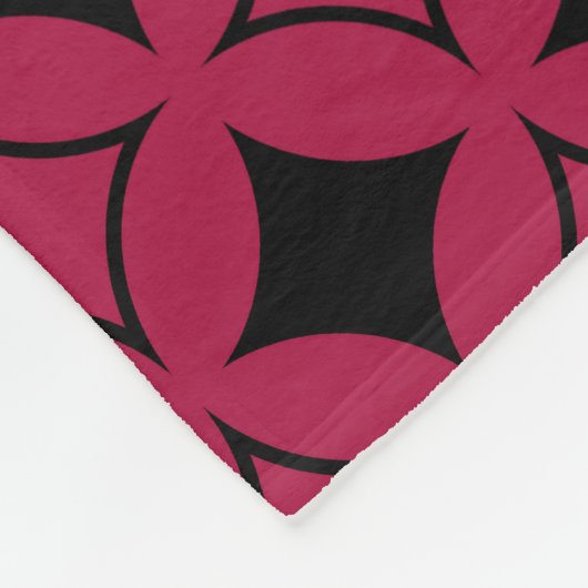 Rood- en zwarte schild fleece deken (Hoek)