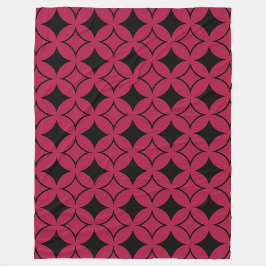 Rood- en zwarte schild fleece deken (Voorkant)