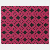 Rood- en zwarte schild fleece deken (Voorkant (Horizontaal))