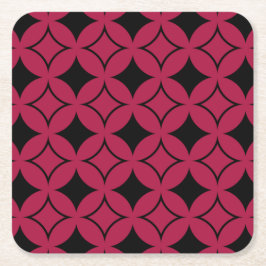 Rood- en zwarte schild kartonnen onderzetters