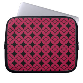 Rood- en zwarte schild laptop sleeve