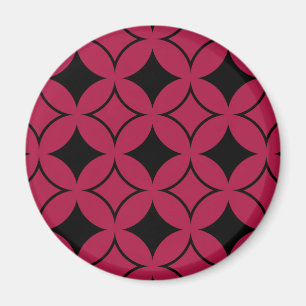 Rood- en zwarte schild magneet