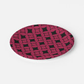 Rood- en zwarte schild papieren bordje (Gekanteld)