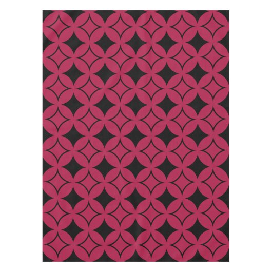 Rood- en zwarte schild tafelkleed (Voorkant)