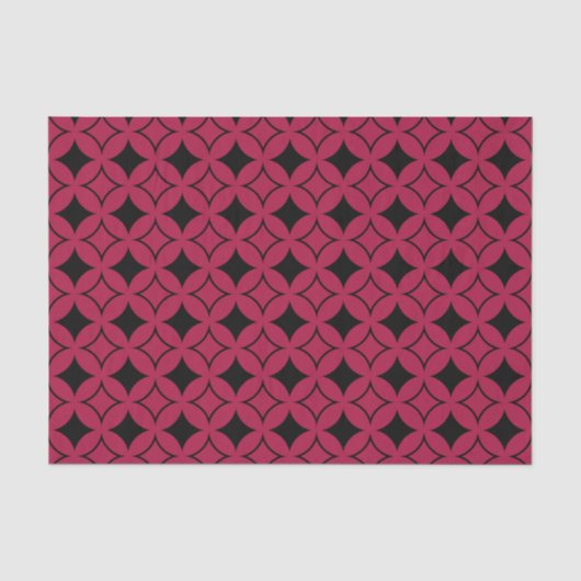 Rood- en zwarte schild tissuepapier (Voorkant)