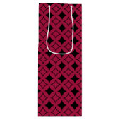 Rood- en zwarte schild wijn cadeautas (Voorkant)