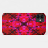 Rood- en zwarte-sterkaleidoscooppatroon Case-Mate iPhone case (Achterkant (horizontaal))