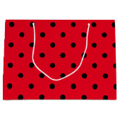 Rood en Zwarte Stippen Groot Cadeauzakje (Voorkant)