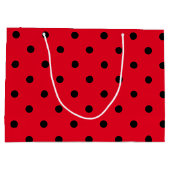 Rood en Zwarte Stippen Groot Cadeauzakje (Achterkant)