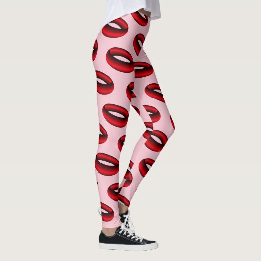 Rood- en zwarte verloopringen leggings (Rechts)
