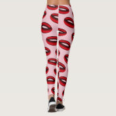Rood- en zwarte verloopringen leggings (Achterkant)