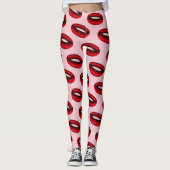 Rood- en zwarte verloopringen leggings (Voorkant)