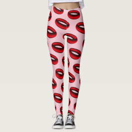 Rood- en zwarte verloopringen leggings
