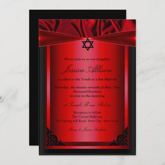 Rood- en zwarte-zijdevleermuis kaart (Voorkant / Achterkant)