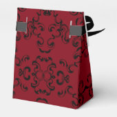 Rood- en zwarte-zwijn Gothic Weddenschap Bedankdoosjes (Achterkant)