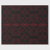 Rood- en zwarte-zwijn Gothic Weddenschap Cadeaupapier (Vlak)